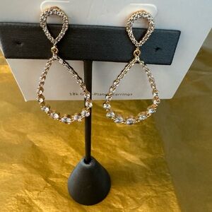 Gold plated earrings with CZ’s. NWT